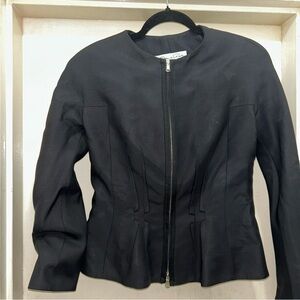 Oscar de la Renta Black Bomber Jacket